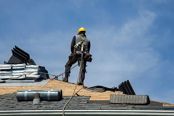 Professional Roofing technician working in Halsey, OR